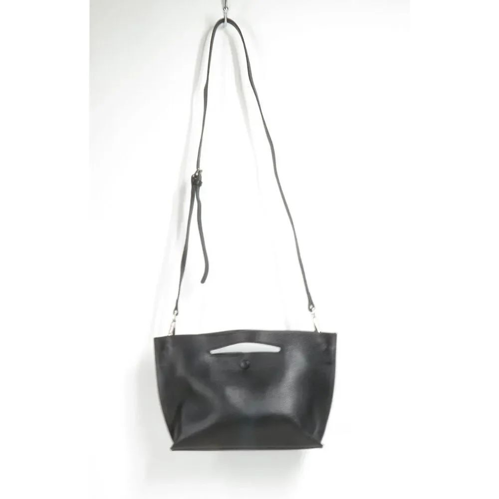 Sondra Roberts Leather Crossbody Womens Clutch Removable Straps Black